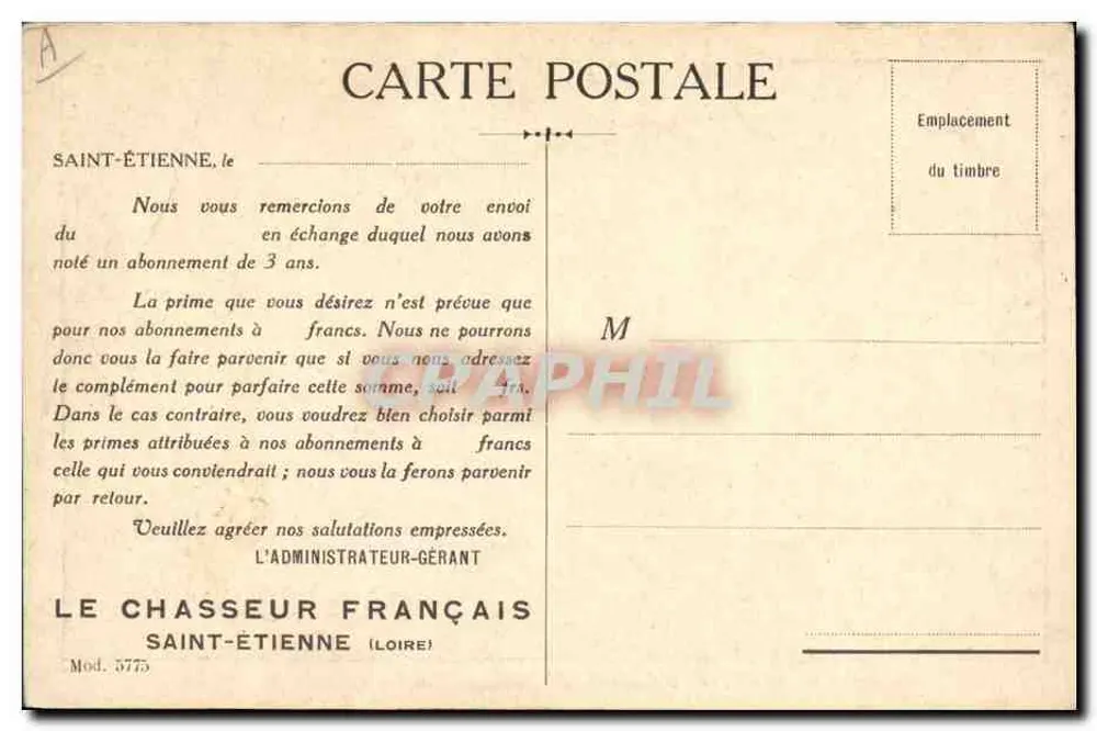 Artoiser Bassets mit geraden Beinen — Illustration von Jagdhunden — Verleger L'Administrateur Français, Saint-Étienne - Rückseite