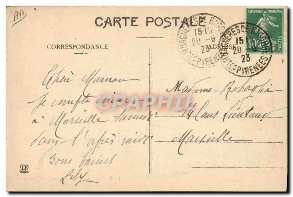 Pirinees honden - Het Lunch — Phototype Labouche Frères, Toulouse, n°1019 - Achterkant
