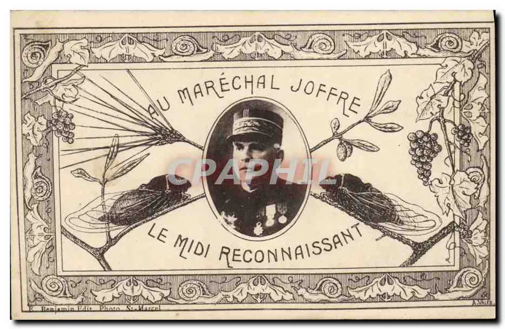 Dem Marschall Joffre — Das dankbare Süden — E. Benjamin Edit. Photo St. Marcel - Vorderseite