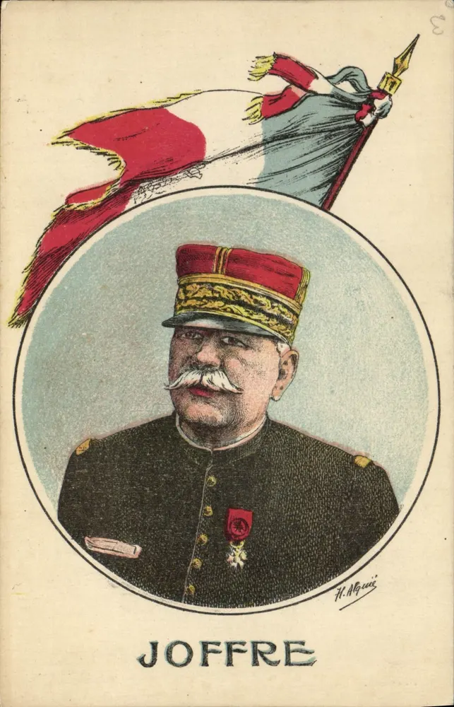 Geral Joffre — retrato militar — H. Alguini - Frente