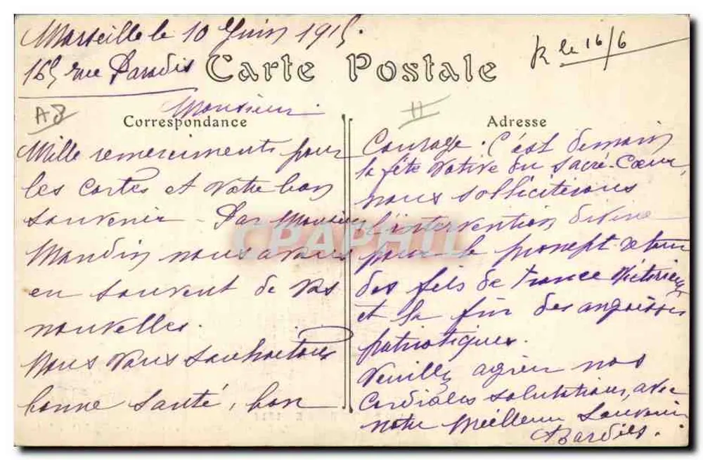 General JOFFRE — Kampagne 1914 — ND. Fot. - Rückseite