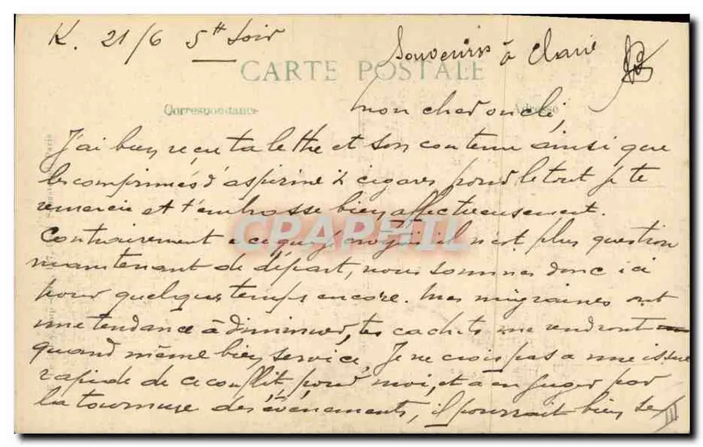 Geral Joffre — O conflito europeu em 1914 — E. Le Deley, impressor, Paris - Verso