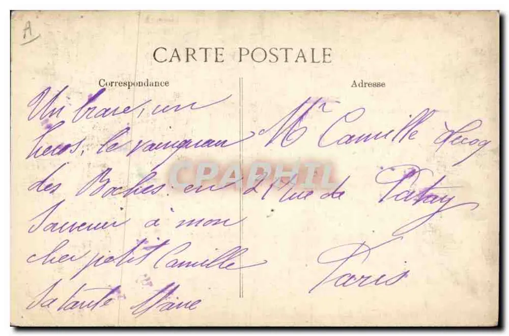 General Joffre — in Uniform mit Orden — Aufnahme von Eugène Pirou, n° 1914 - Rückseite