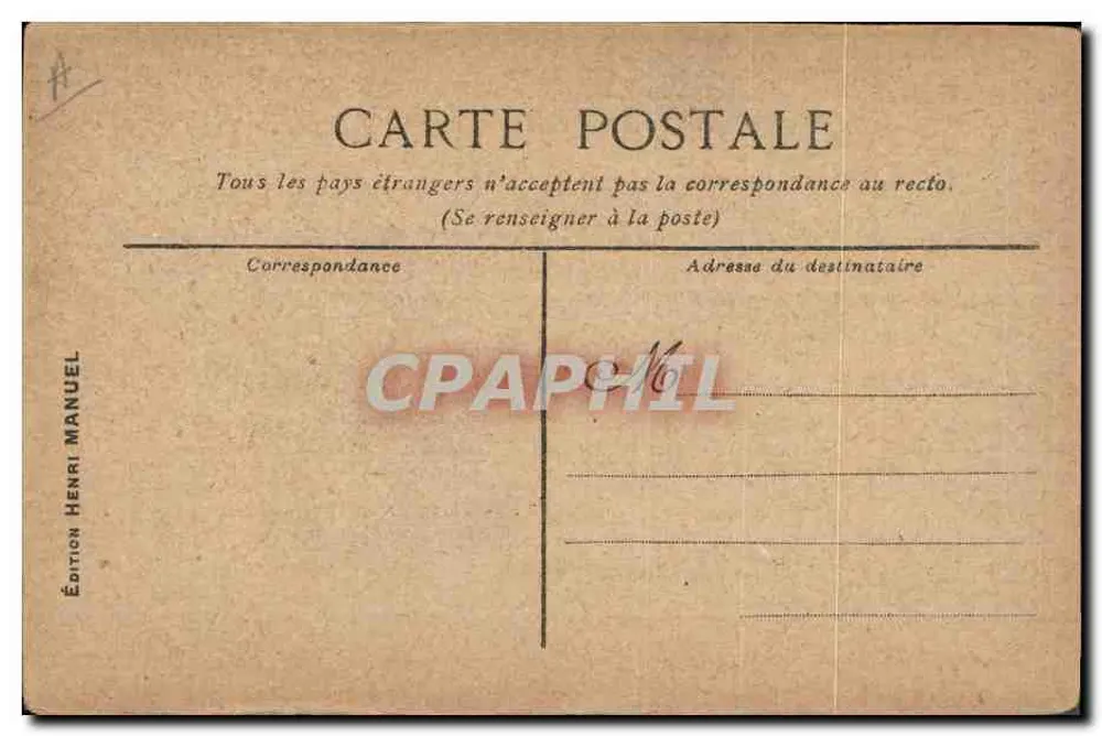 Concours des Légendes de Paris-Journal — scène de guerre avec soldat aidant un blessé — éditeur Henri Manuel - Verso