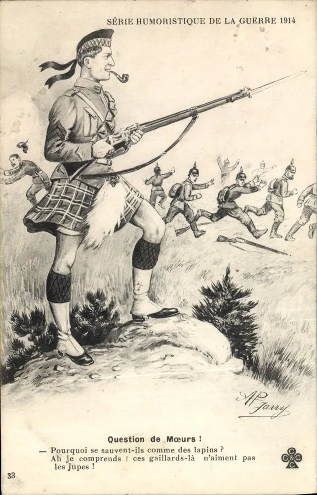 Humorystyczny żołnierz szkocki — Série humoristique de la guerre 1914 — A. Parry, n°33 - Awers