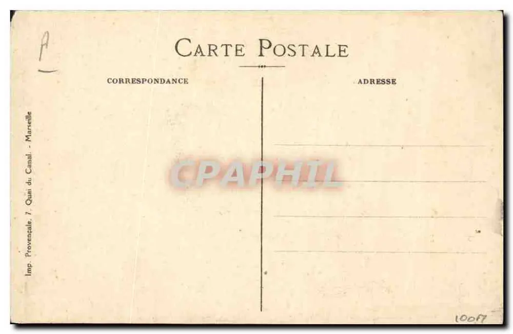 Preußischer Soldat — schlägt ein Kind — Verlag: Imp. Provencale, Marseille - Rückseite