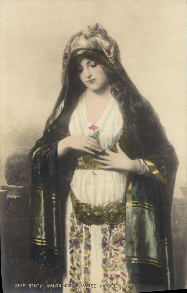 Mulher em traje oriental — Salon 1901 — A. Weisz - Frente