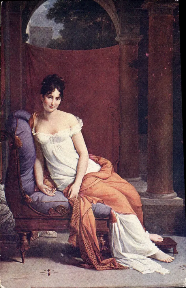 Pani Récamier — Portret autorstwa Gérarda (Baron) — Wydawnictwo francuskie, seria 583 - Awers