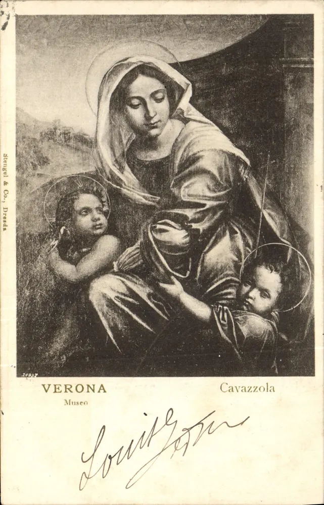 Madona e Crianças — Verona, Museu Cavazzola — Stengel & Co., Dresde - Frente
