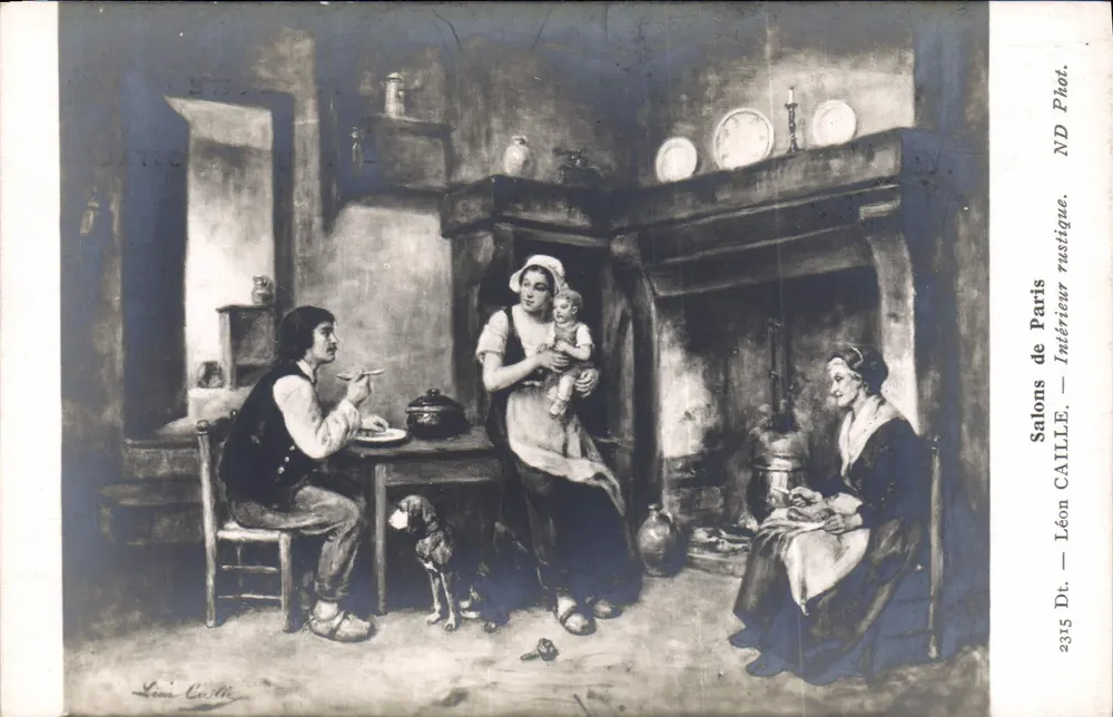 Interior rústico — Salões de Paris — Léon CAILLE, n° 2315 - Frente