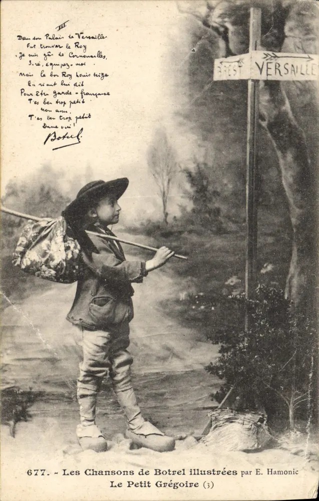 Le Petit Grégoire — As Canções de Botrel ilustradas por E. Hamonic (n°677) - Frente