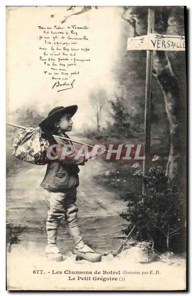 Le Petit Grégoire — As Canções de Botrel ilustradas por E. H. — n° 677 - Frente