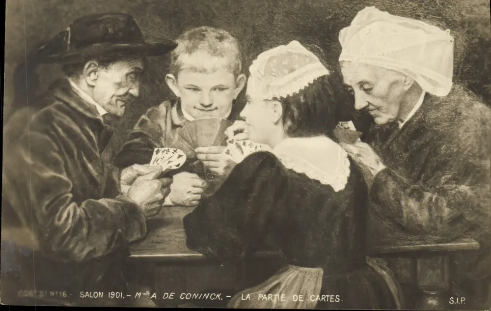 Kartenspiel — Salon 1901 — Mme A. de Coninck — S.I.P. N°2067 - Vorderseite
