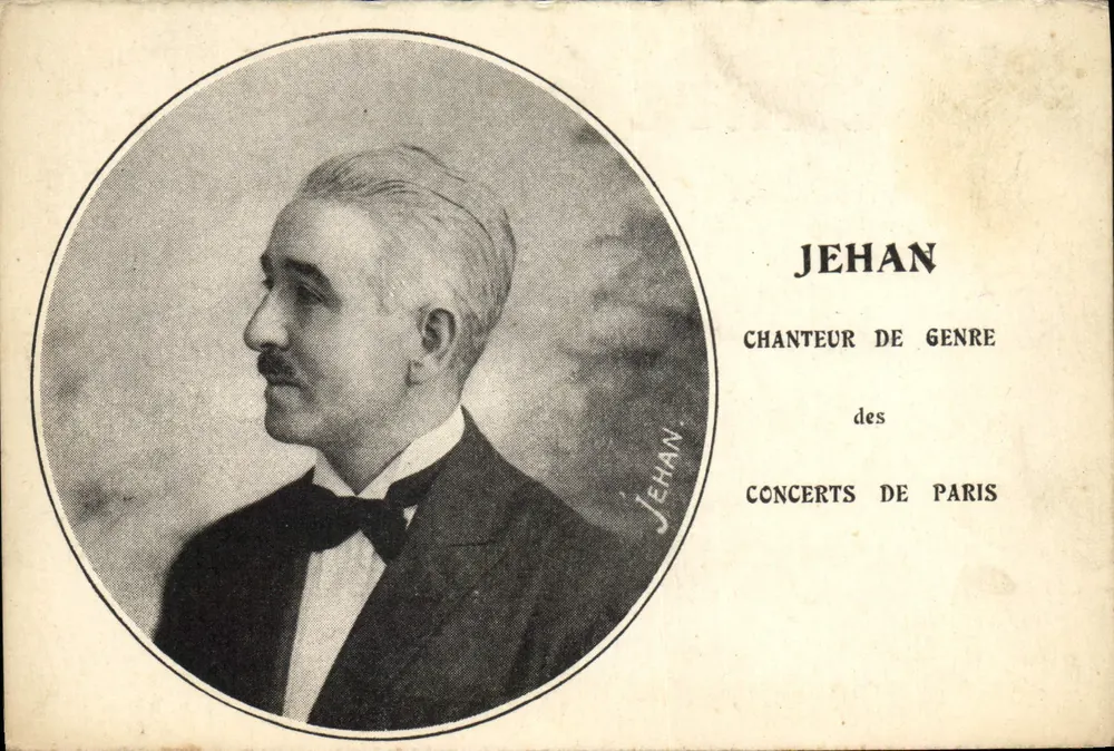 Jehan — Sänger der Konzerte von Paris — Verlag Jehan - Vorderseite