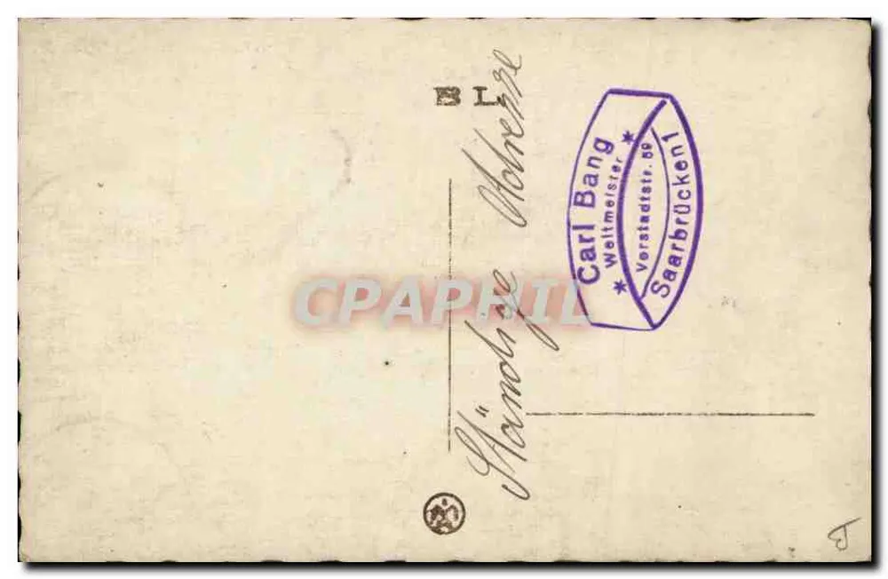 Círculo de circo Bang's Original — Carl Bang, Weltmeister — Saarbrücken - Verso