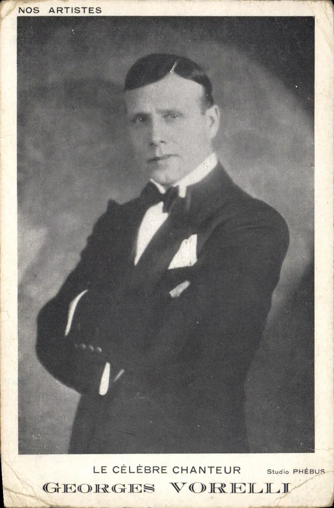 Georges Vorelli — Der berühmte Sänger — Studio Phébus - Vorderseite