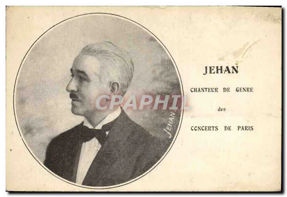 Jehan — Genre-Sänger der Concerts de Paris — Verlag nicht sichtbar - Vorderseite
