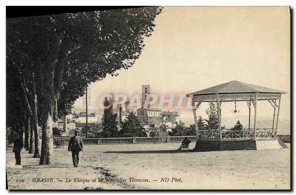 Grasse — Der Kiosk und die neuen Terrassen — ND Phot. - Vorderseite