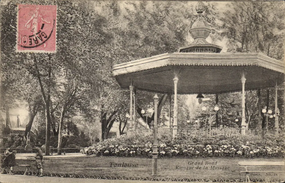Toulouse — Grand Rond, Musikkiosk — C. T. Paris, Nr. 45 - Vorderseite