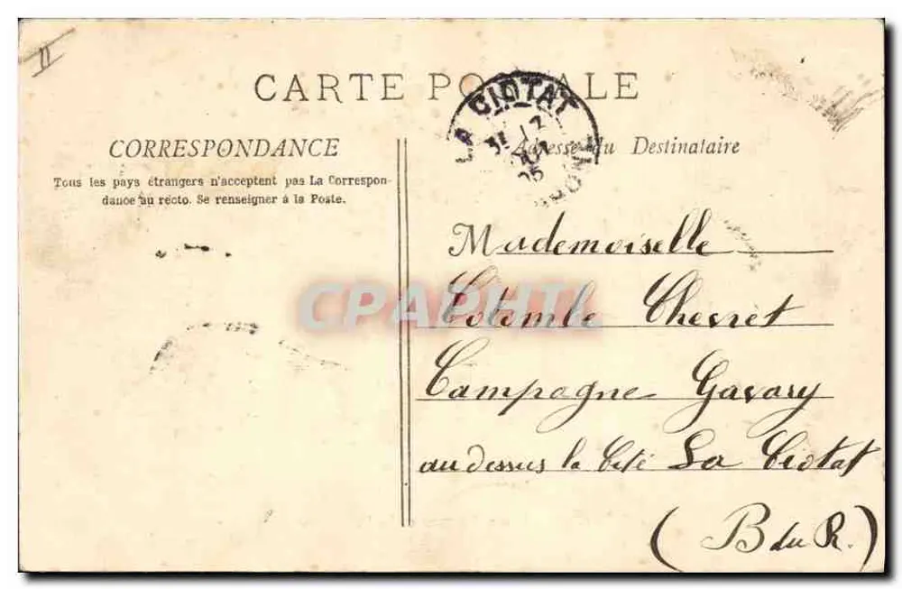 Toulon - Place d'arms und die Maritime Präfektur — A. Bougault, n°706 - Rückseite