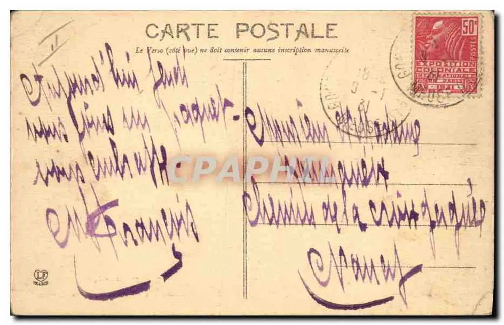 Cães dos Pirineus — Ça va BARDER — Editor: Fototipia Labeur, Toulouse — N° 1018 - Verso