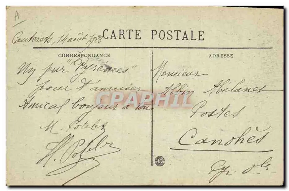 Reiner Pyrenäen-Hund — Gazost 1. — Club des Pyrénées à Argeles - Rückseite