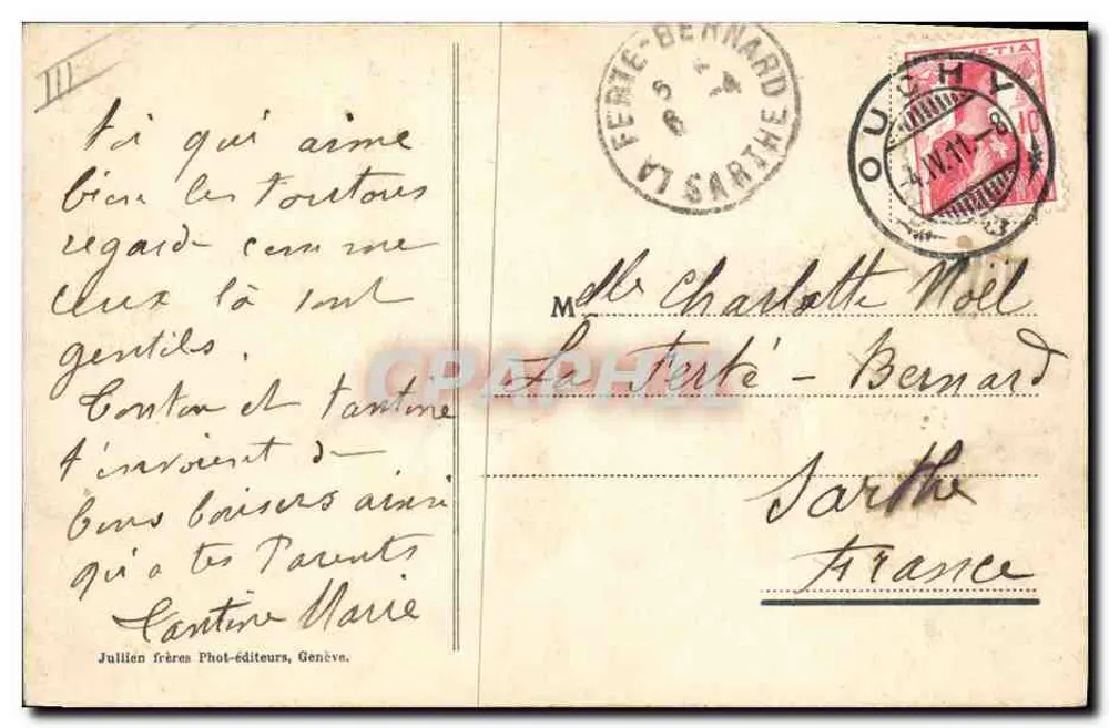 Religiöser Mann und Saint-Bernard-Hunde — J. J. 8922 - Rückseite