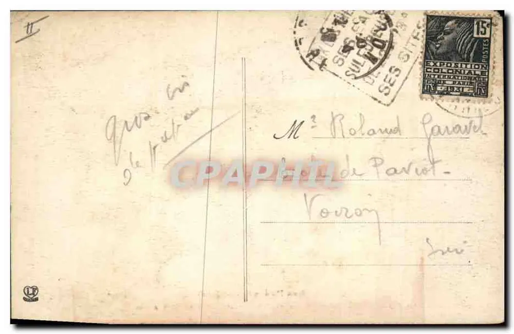 Pyrénées-Hunde — Eine Wurf von 8 Tagen — Phototypie Labouche Frères, Toulouse 1023 - Rückseite