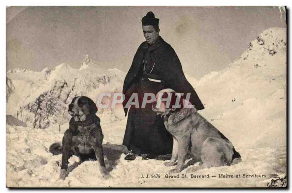 Grand St. Bernard — Maître et Serviteurs — J. J. 8479 - Vorderseite