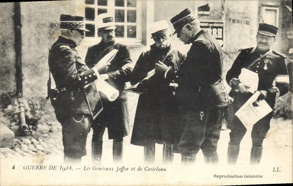 Krieg von 1914 — Generale Joffre und de Castelnau — Verlag LL. - Vorderseite