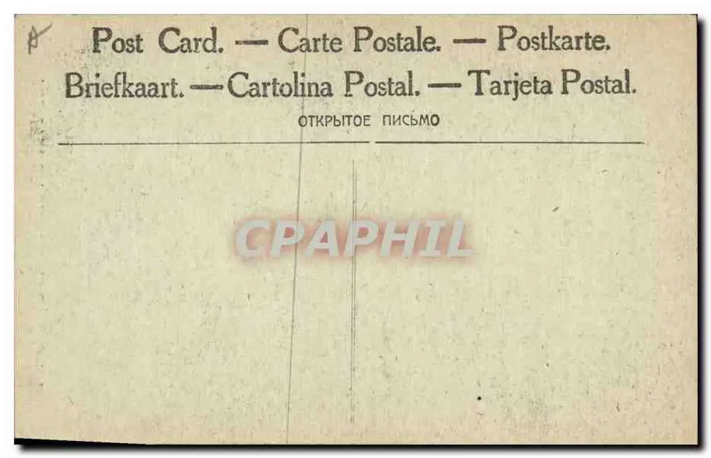 O General Francês Mangin — em uniforme militar — carta postal - Verso