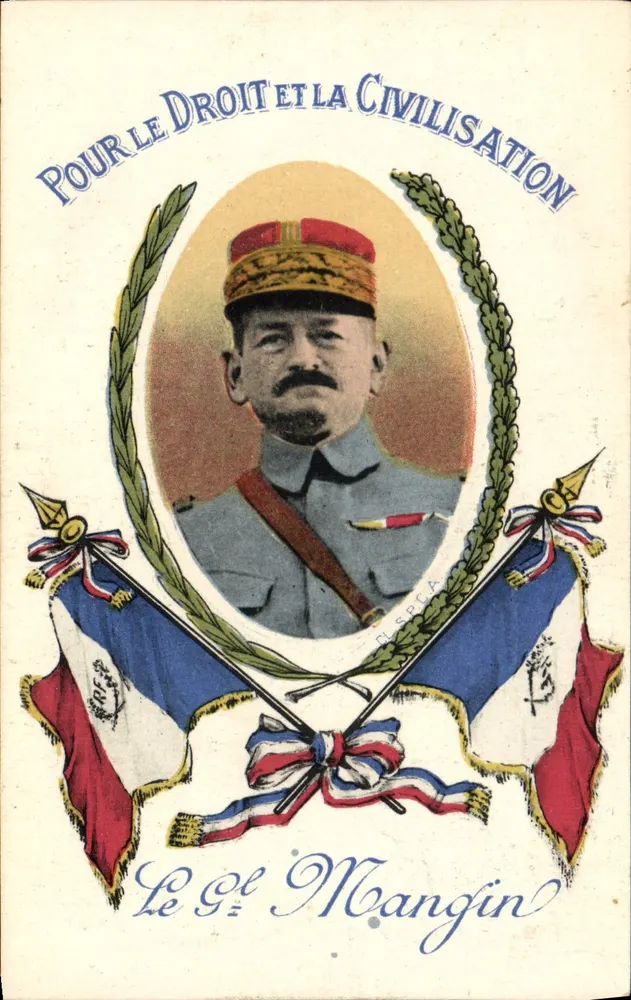 General Mangin — Für Recht und Zivilisation — Verlag Lévy Fils, Paris - Vorderseite