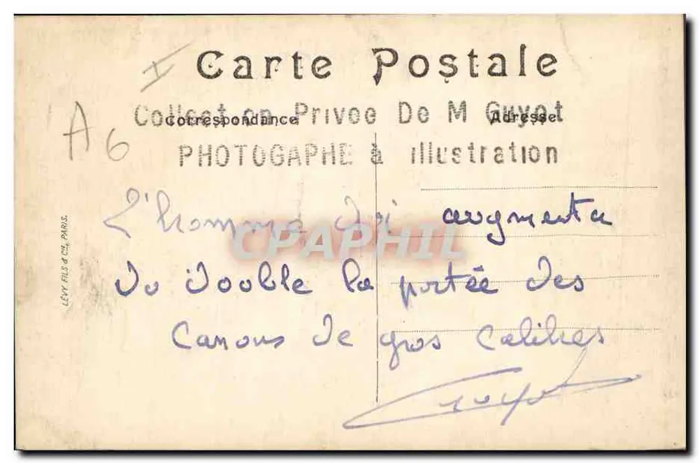 L'ingegnere Delamare-Maze — in uniforme militare — Lévy Frères, Parigi - Verso