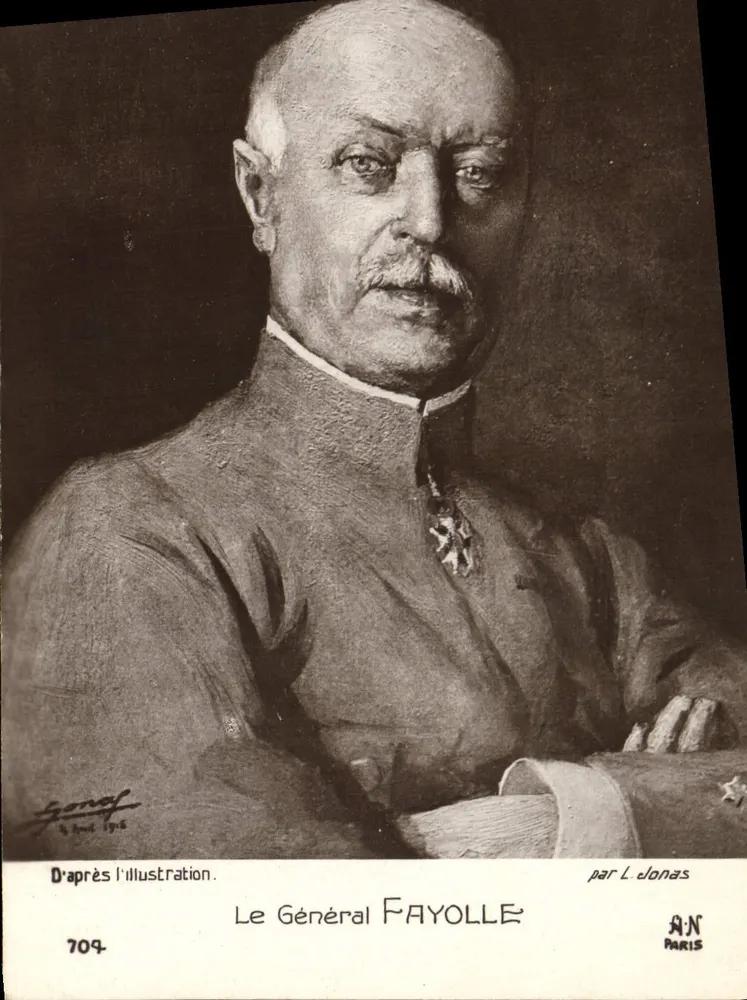 O General Fayolle — retrato militar — editor A.N. Paris, n° 709 - Frente