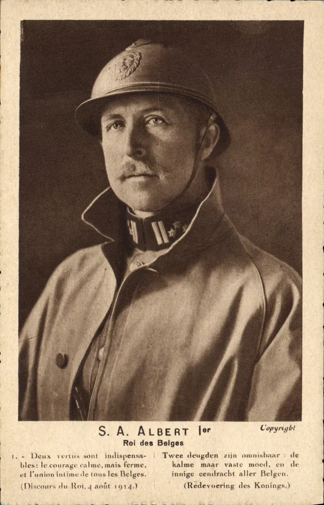 S.A. Albert Ier — Rede des Königs, 4. August 1914 — Verlag A. Caumartin, Paris - Vorderseite