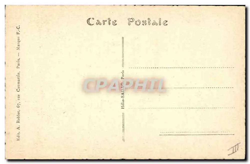 S.A. Albert Ier — Rede des Königs, 4. August 1914 — Verlag A. Caumartin, Paris - Rückseite