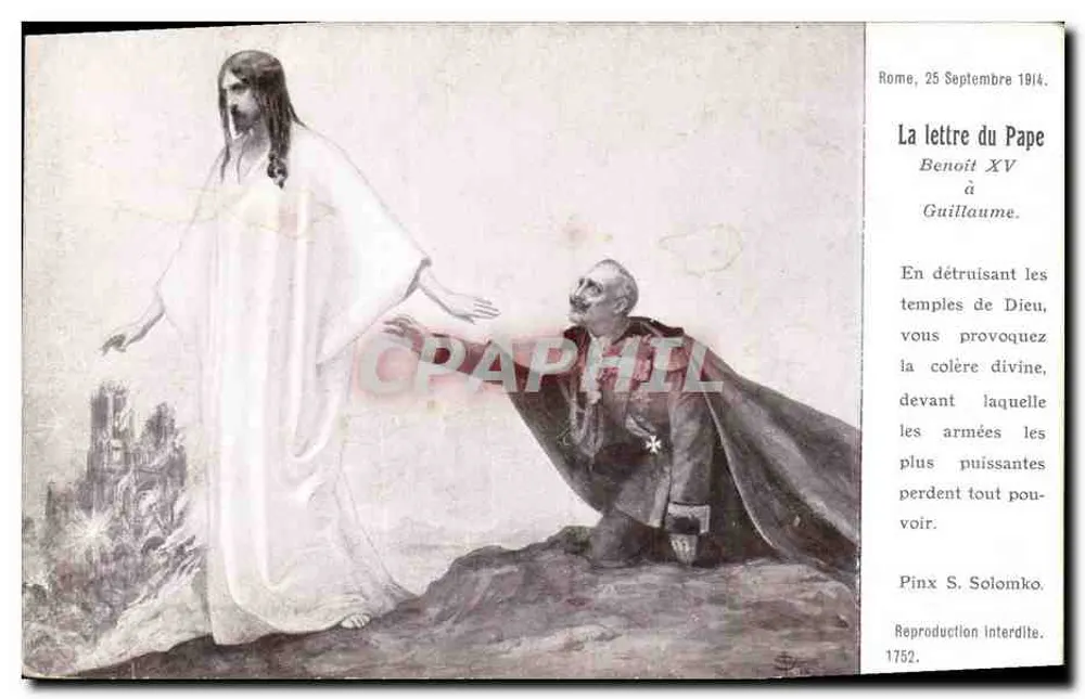 Jesus und ein Soldat — religiöse Szene — Pinx S. Solomko, Nr. 1752 - Vorderseite