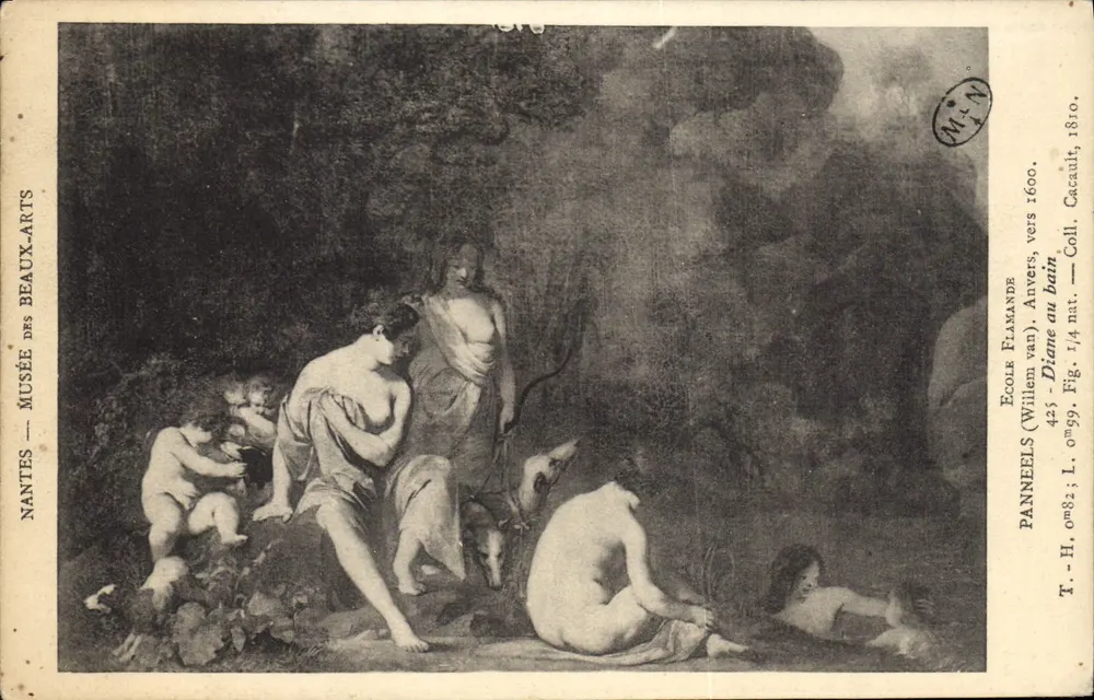Diane beim Baden — Jagdscene — Flämische Schule, um 1600 — Verlag Héliotype Armoricaine, Nantes - Vorderseite