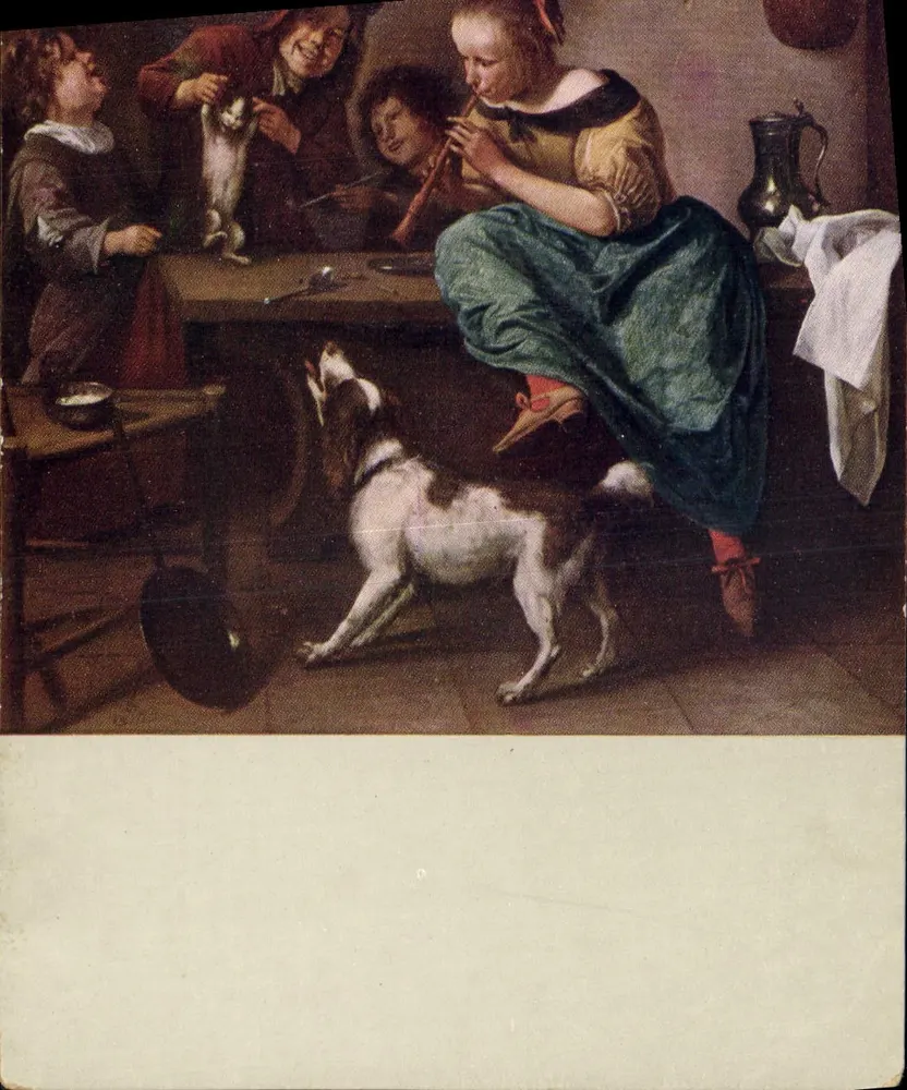 A aula de dança — Jan Steen — Rijksmuseum Amsterdam, n° 22 - Frente