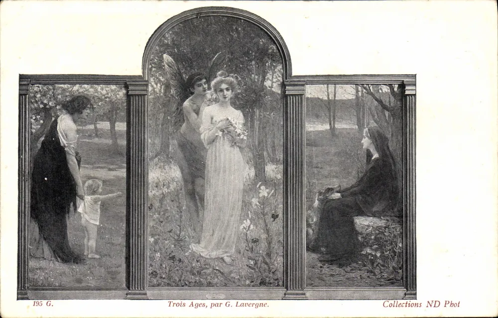 Os Três Idades, por G. Lavergne — Coleções ND Phot — n° 195 G. - Frente
