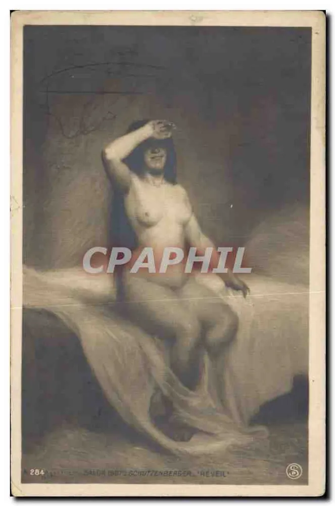 Nue assise — œuvre de Salath Schutzenberger, éditeur Schutzenberger, n° 284 - Vorderseite