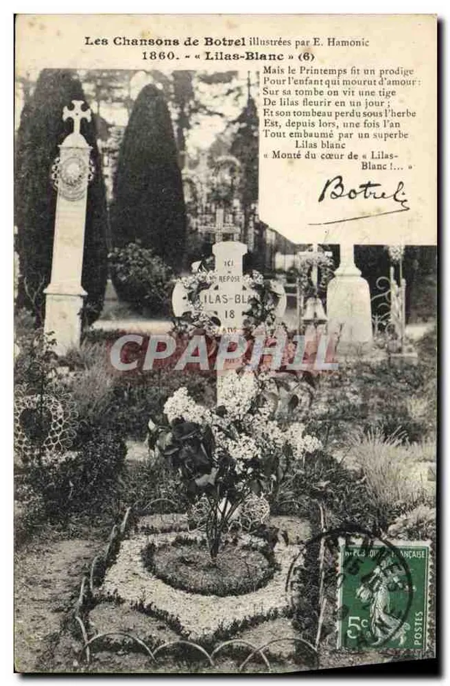 Grobowiec Botrela w LILAS-BLANC — Piosenki Botrela ilustrowane przez E. Hamonic (6) — wydawca nie widoczny - Awers
