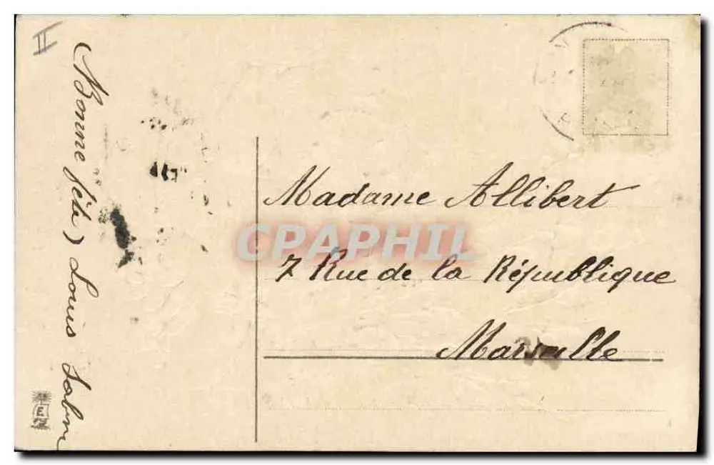 Bouquet de saule e ovos de Páscoa — pássaro — editor M.S. / B. 19053 - Verso