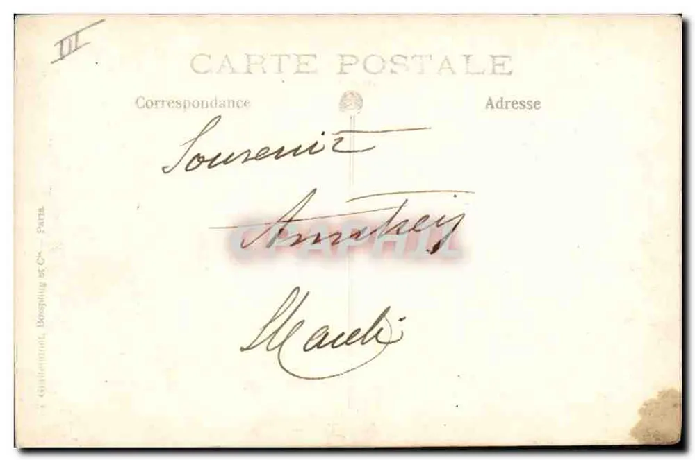 Porträt eines Mannes — Studio — Gentilhomme, Dosping & Cie, Paris - Rückseite