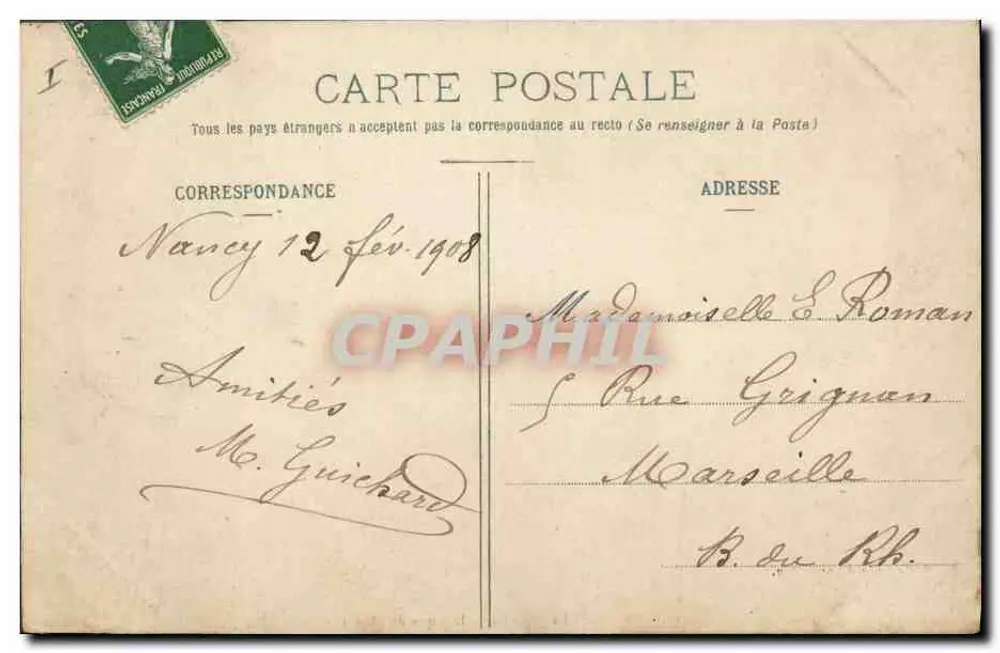 NANCY - La Pépinière - Kiosque de Musique — Maison des Magasins Réunis, édit. Nancy - Verso