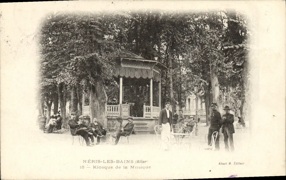 Néris-les-Bains (Allier) — Kiosco della Musica — Albert M. Editore - Recto