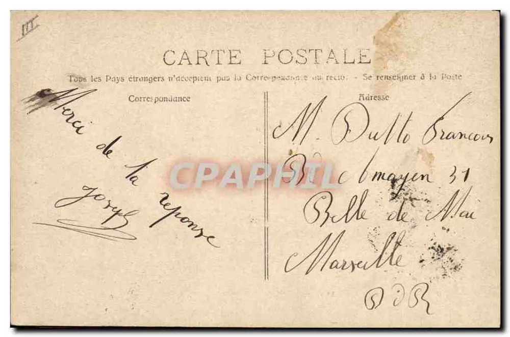 Salão - Kiosque da Música — D'RUAT, EDIT. - MARSEILLE, n° 3592 - Verso