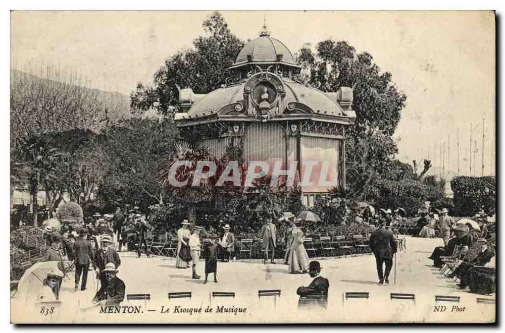 Menton — O Kiosque de Música — ND Phot - Frente