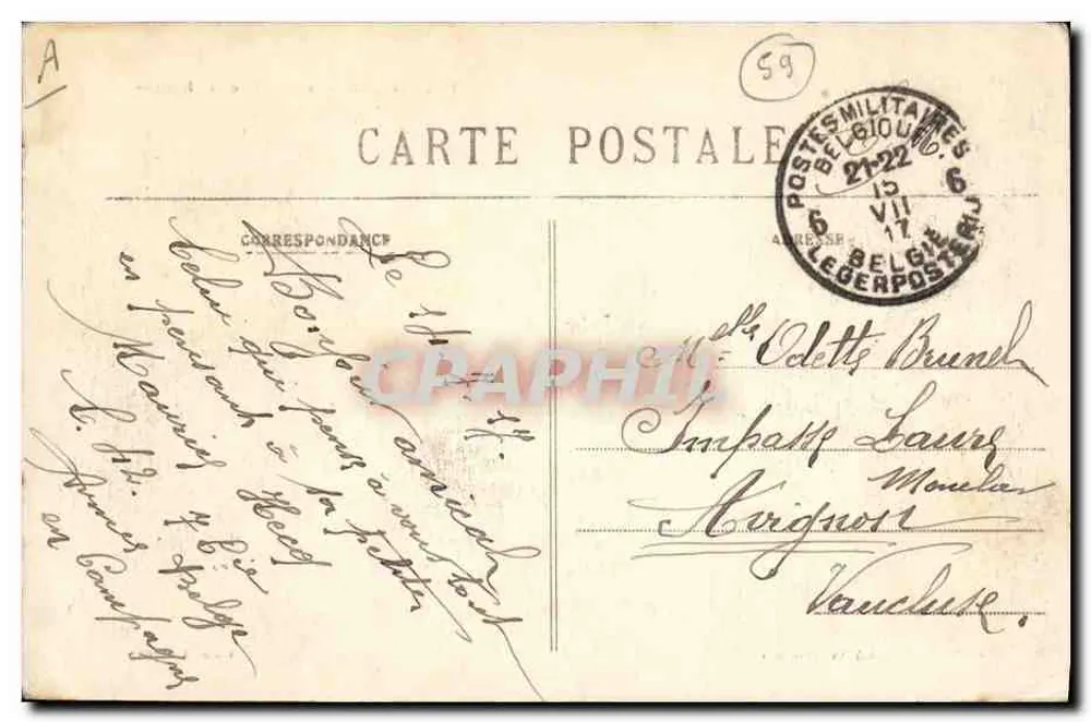 Bourbourg — Grand'Place e Kiosque — Editor A. Doulaine - Verso