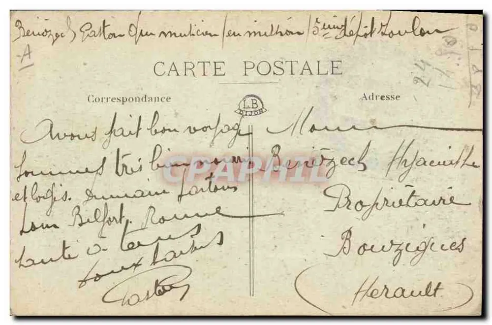Besançon — Promenade Granvelle — O Kiosque — C.L.B. n°18 - Verso